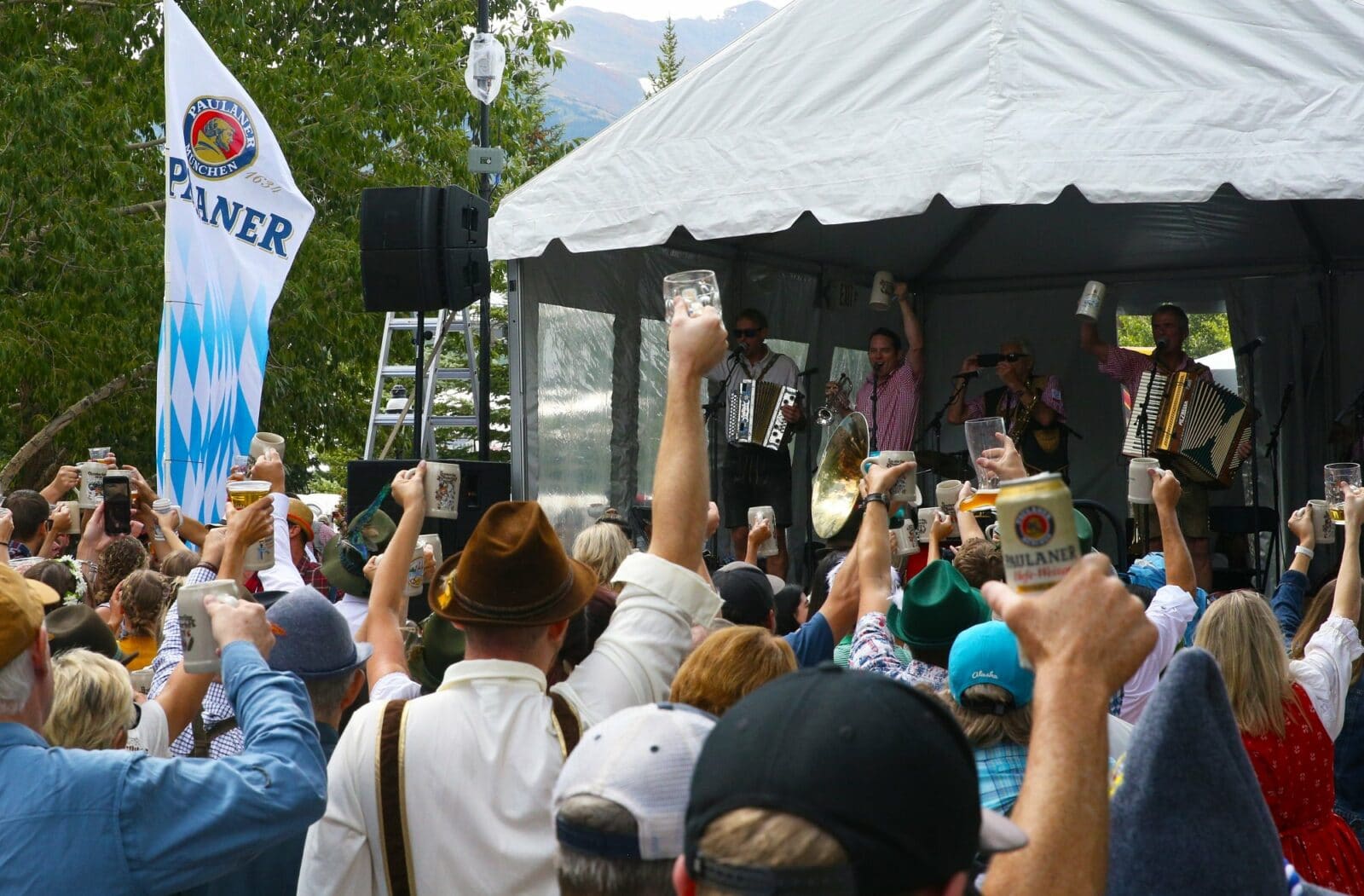 Image of the stage at Breckenridge Oktoberfest in Colorado