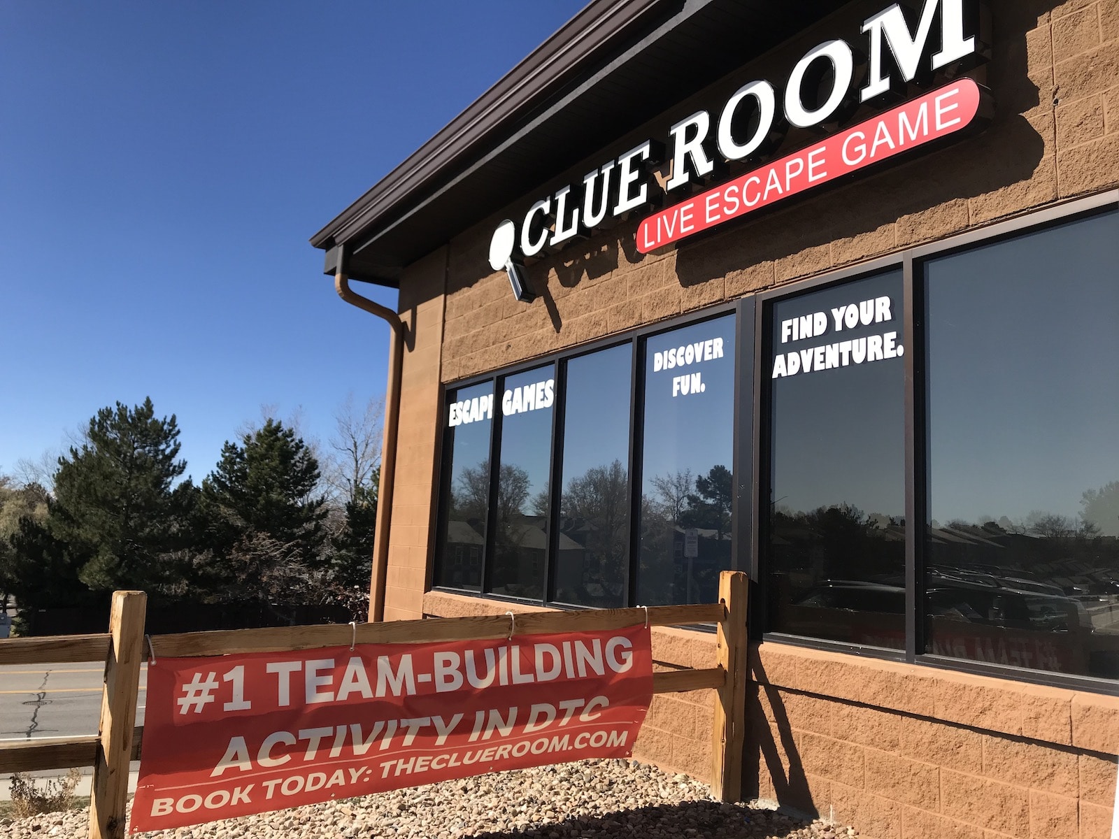 Image of the outside of The Clue Room in Centennial, Colorado