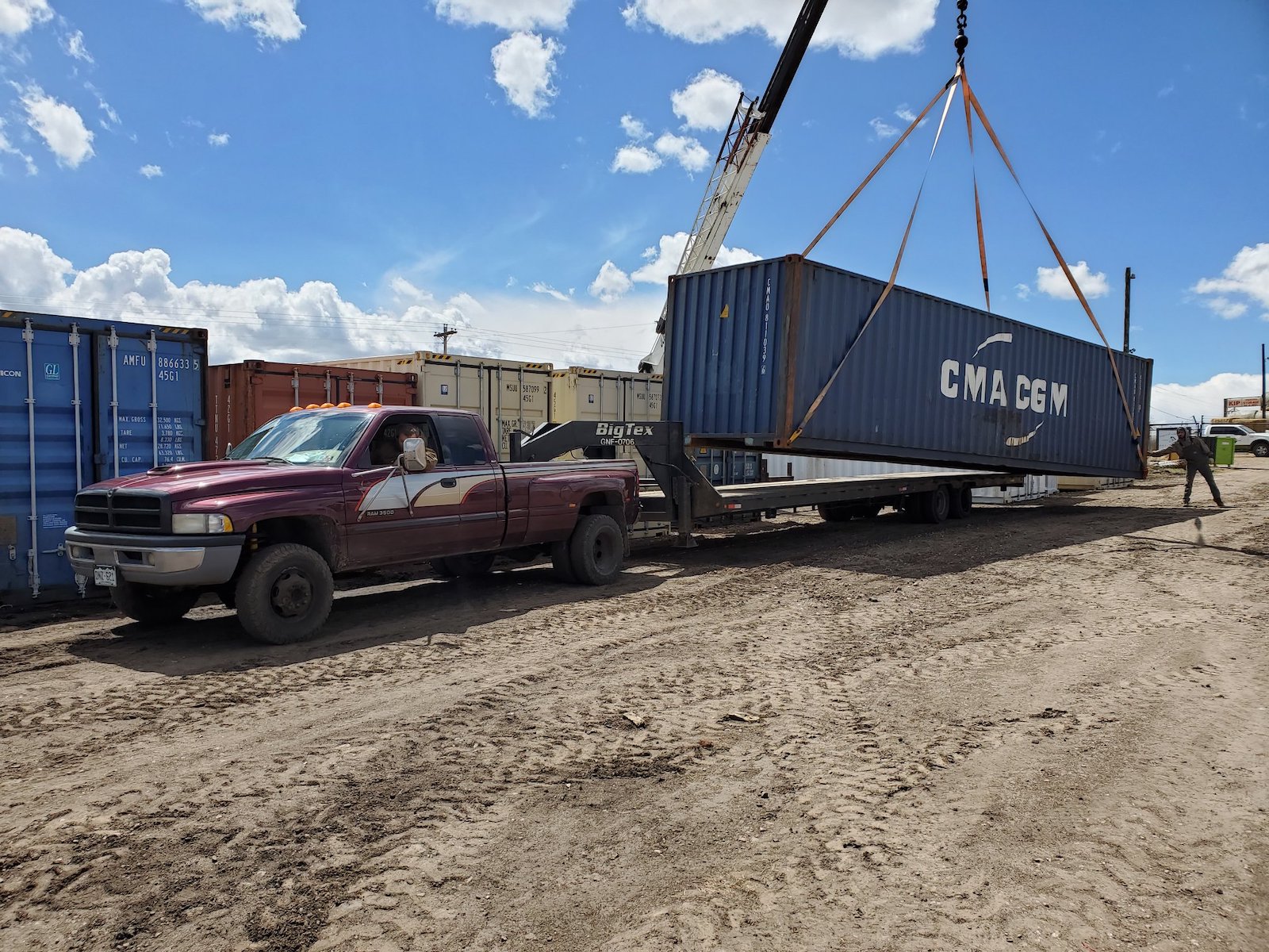 Image of a shipping container being loaded onto a truck