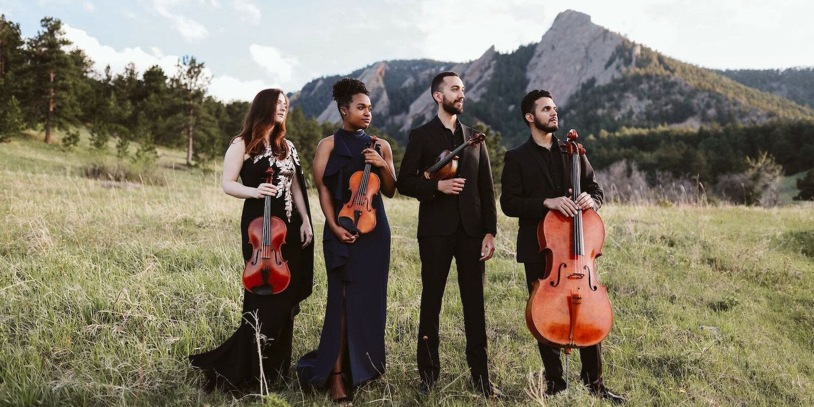 Image of the Ivalas Quartet playing at the Colorado Music Festival in Boulder