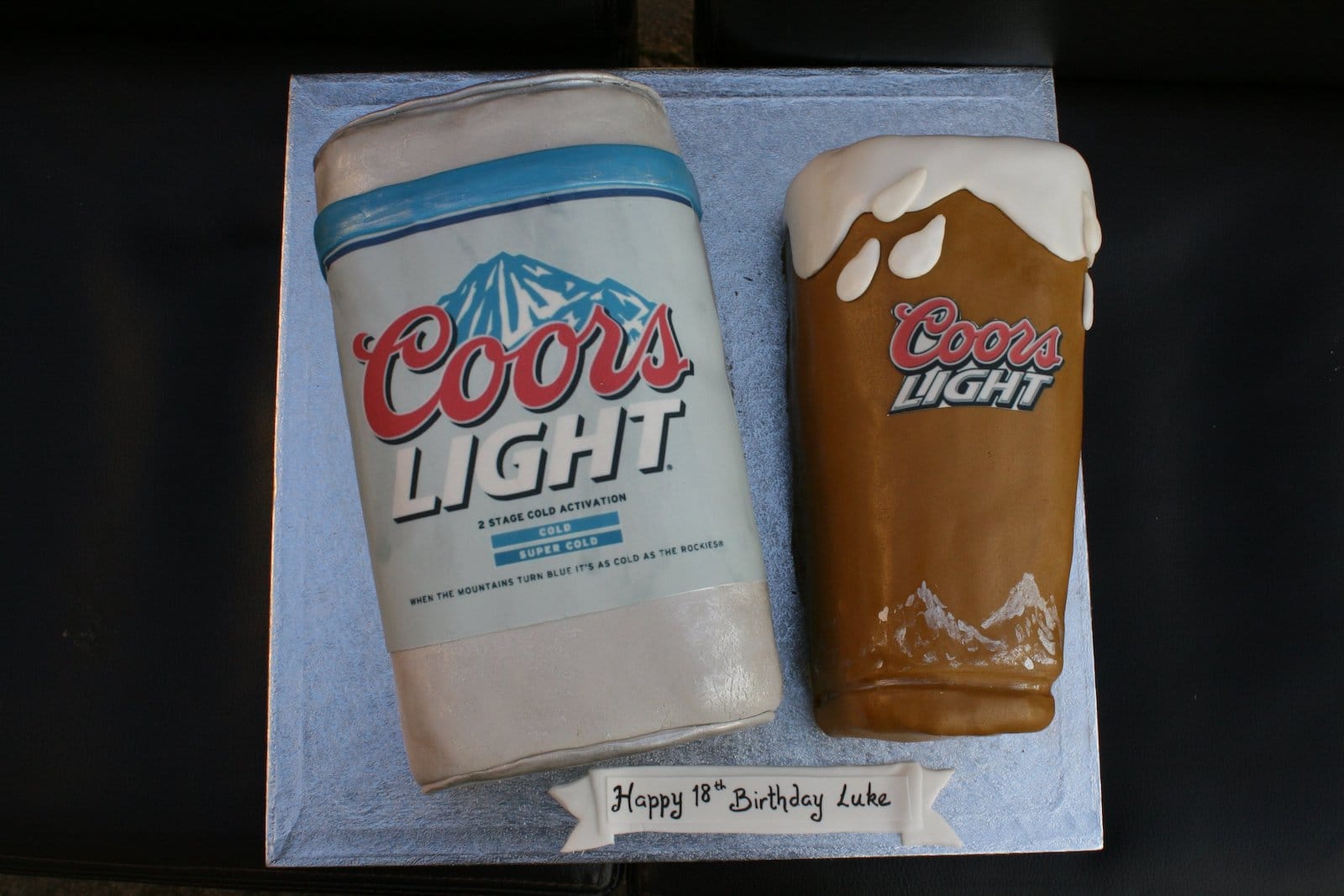 Coors Light Can Mountain Logo Art