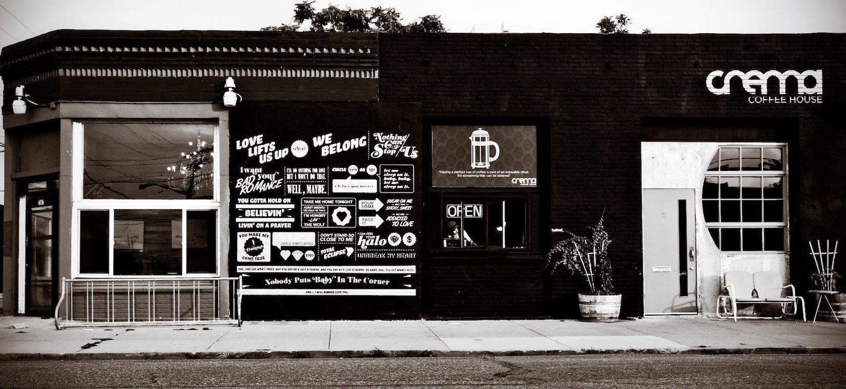 Image of the exterior of Crema Coffeehouse in Denver, Colorado