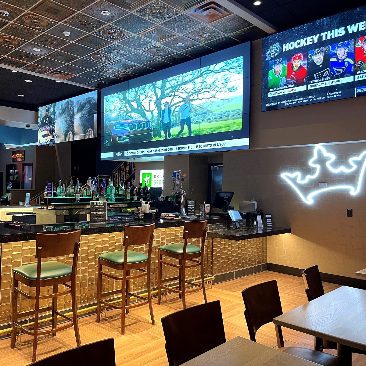 Image of the DraftKings Sportsbook area at Bally's Black Hawk in Colorado