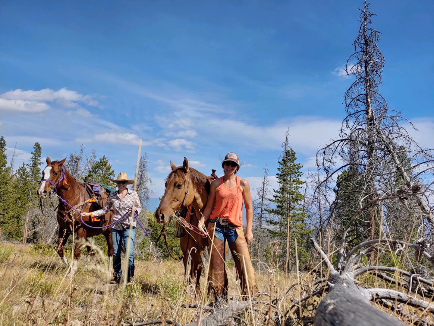 Image of cowgirls at the Drowsy Water Dude Ranch in Granby, Colorado