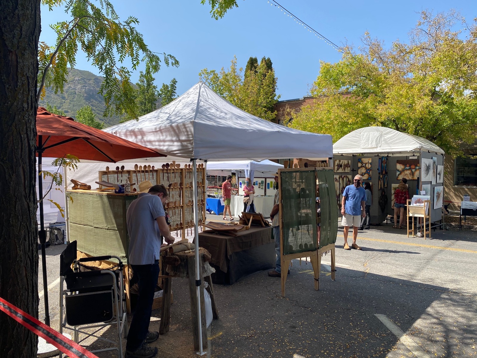 Image of a booth of the Durango Autumn Arts Festival in Durango, Colorado