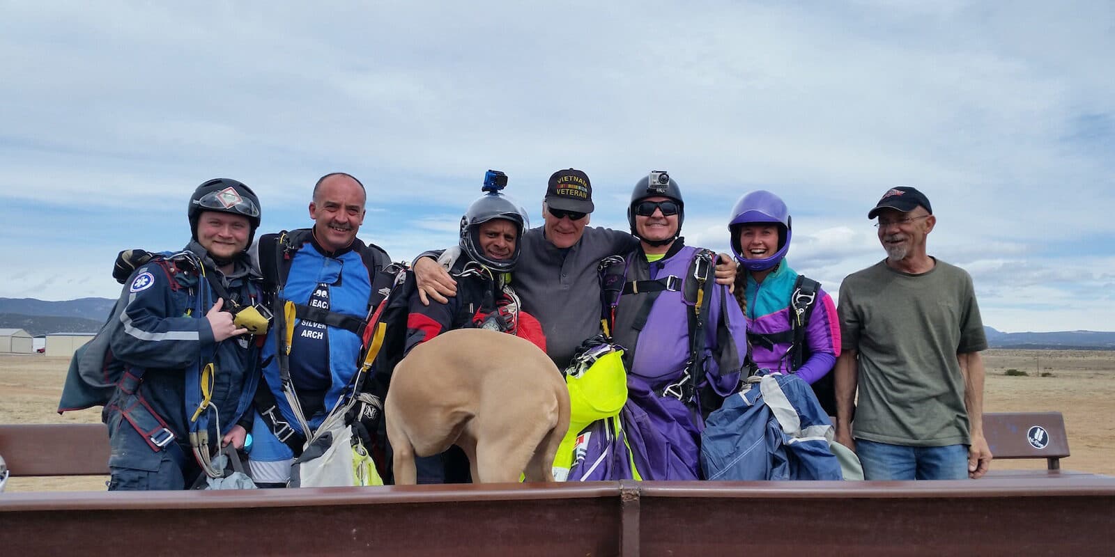 Image of the jump team from High Sky Adventures Parachute Club in Colorado