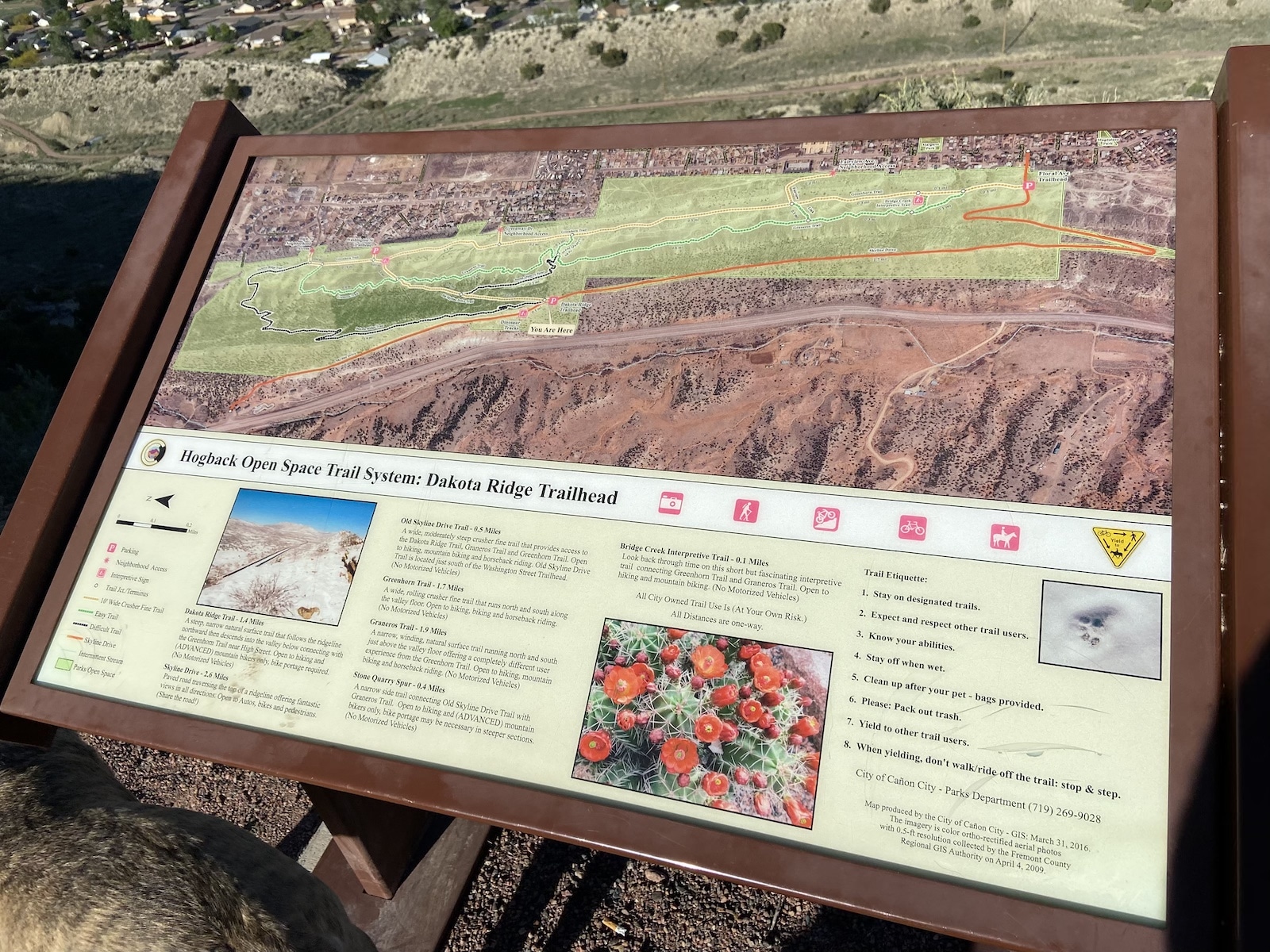 Hogback Open Space Map Canon City CO