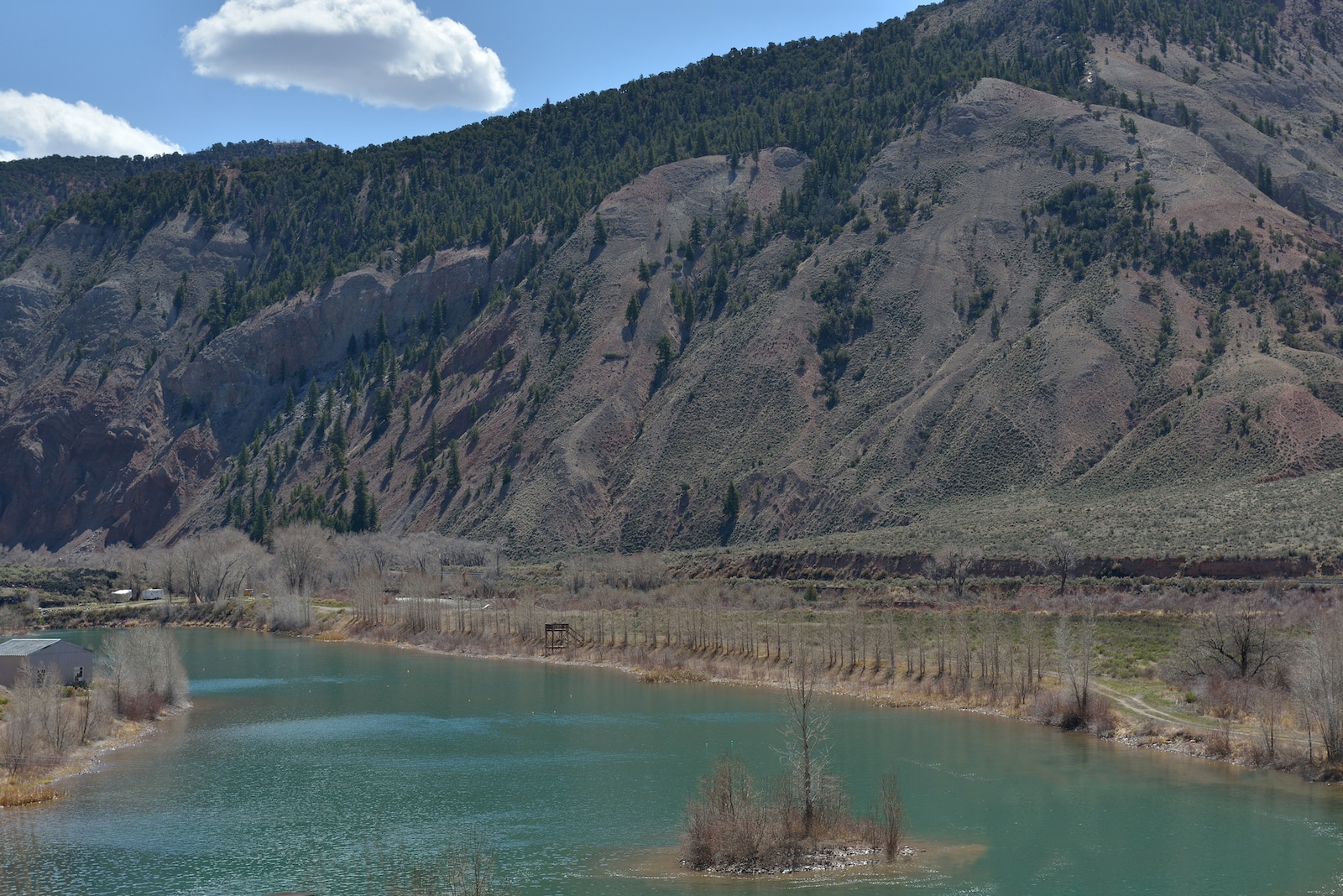 Lake at Confluence of Eagle River and Colorado River in Dotsero CO