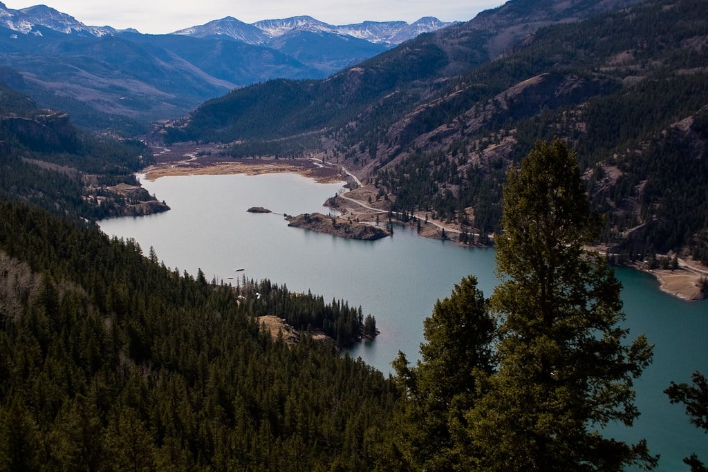 image of lake san cristobal, silver thread scenic byway