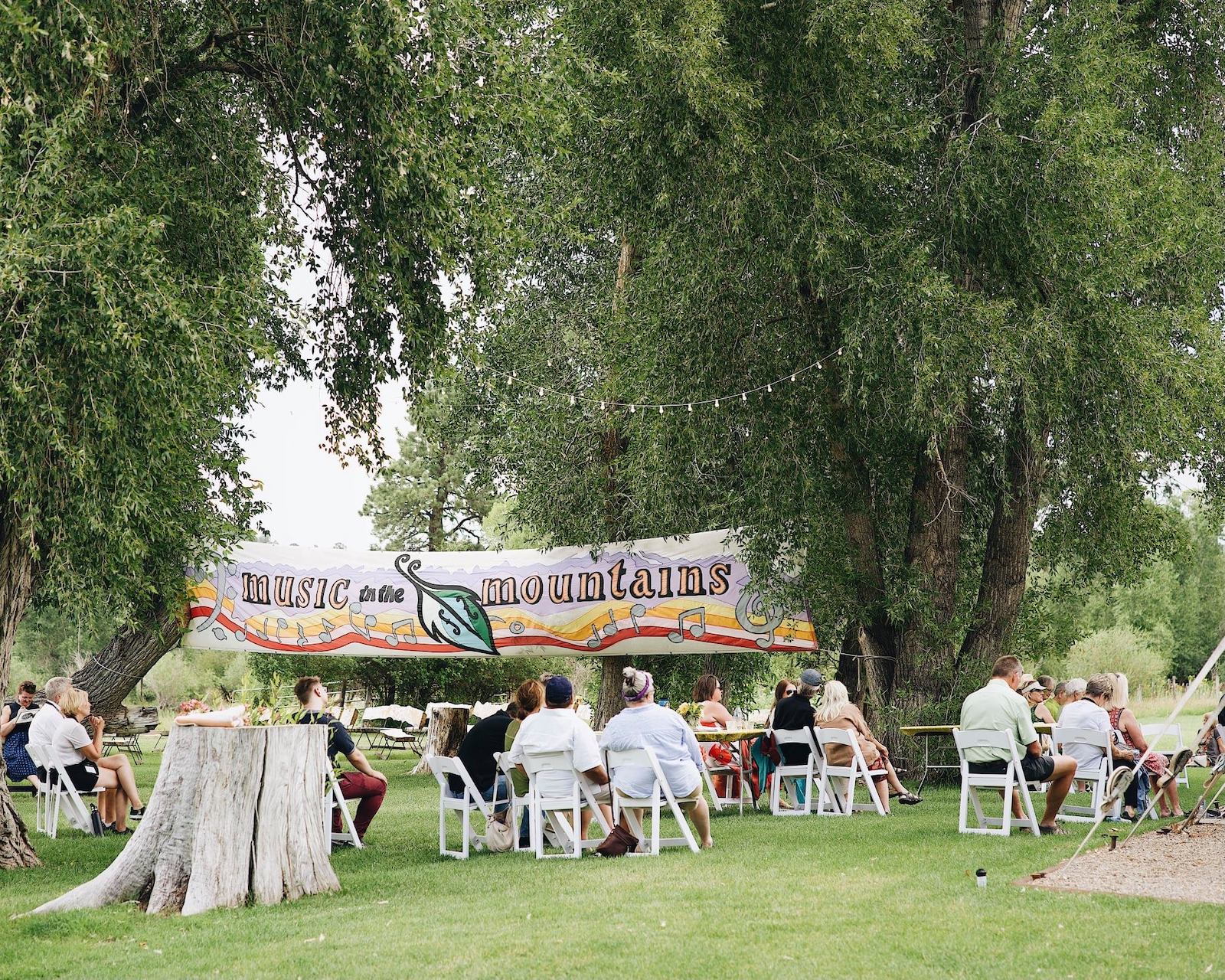 Image of the Music in the Mountain sign in Durango, Colorado