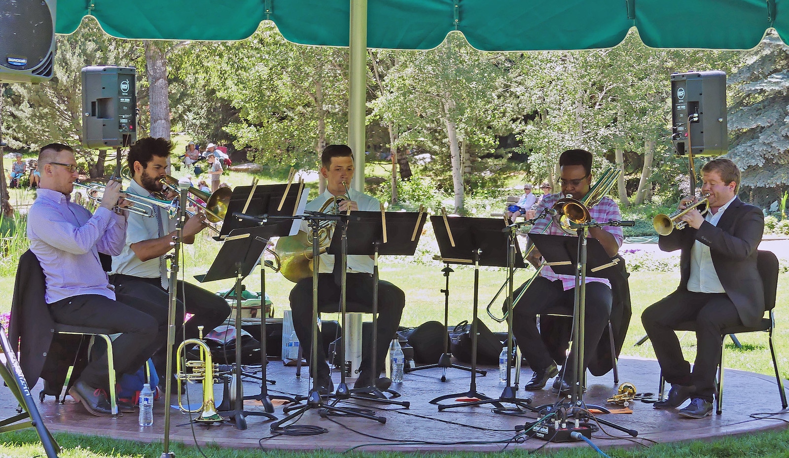 Image of a musical performance at Music on the Green in Steamboat Springs, Colorado