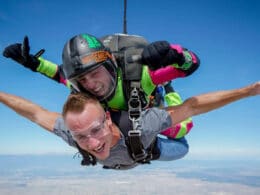 Image of tandem skydivers from Out of the Blue Skydiving in Calhan, CO