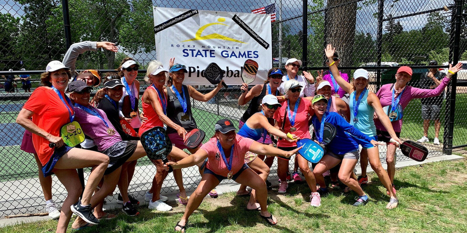 Image of the pickle ball court at the Rocky Mountain State Games in Colorado Springs