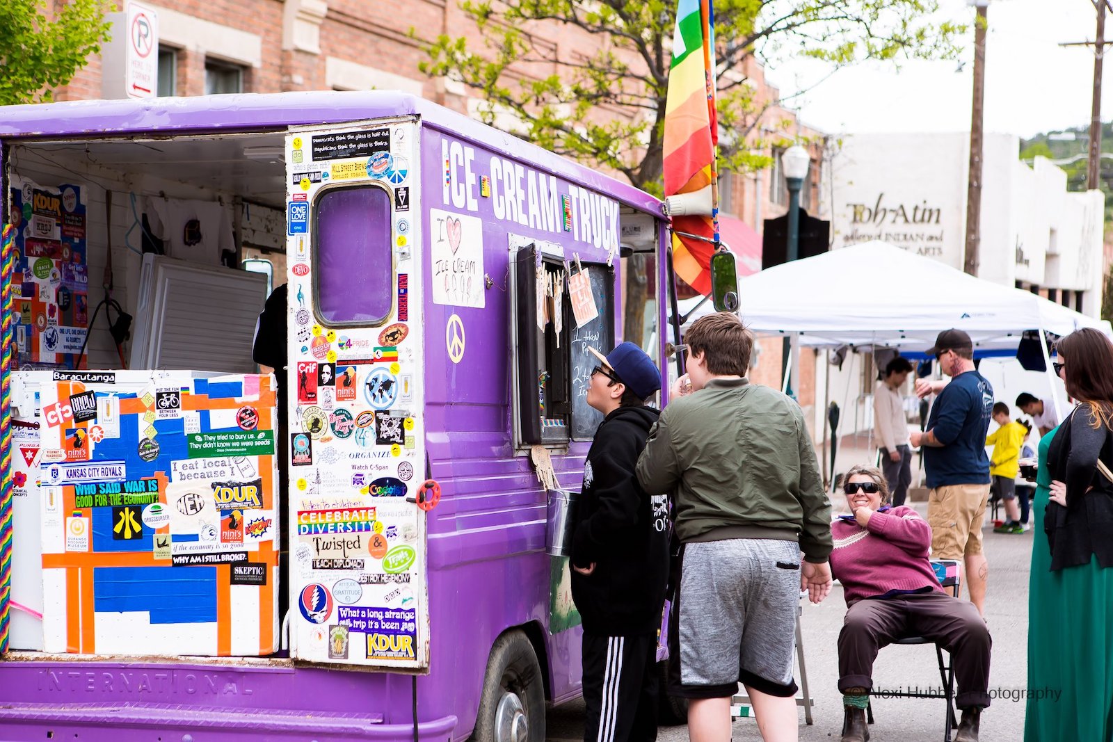 Image of a purple ice cream truck at Taste of Durango in Colorado