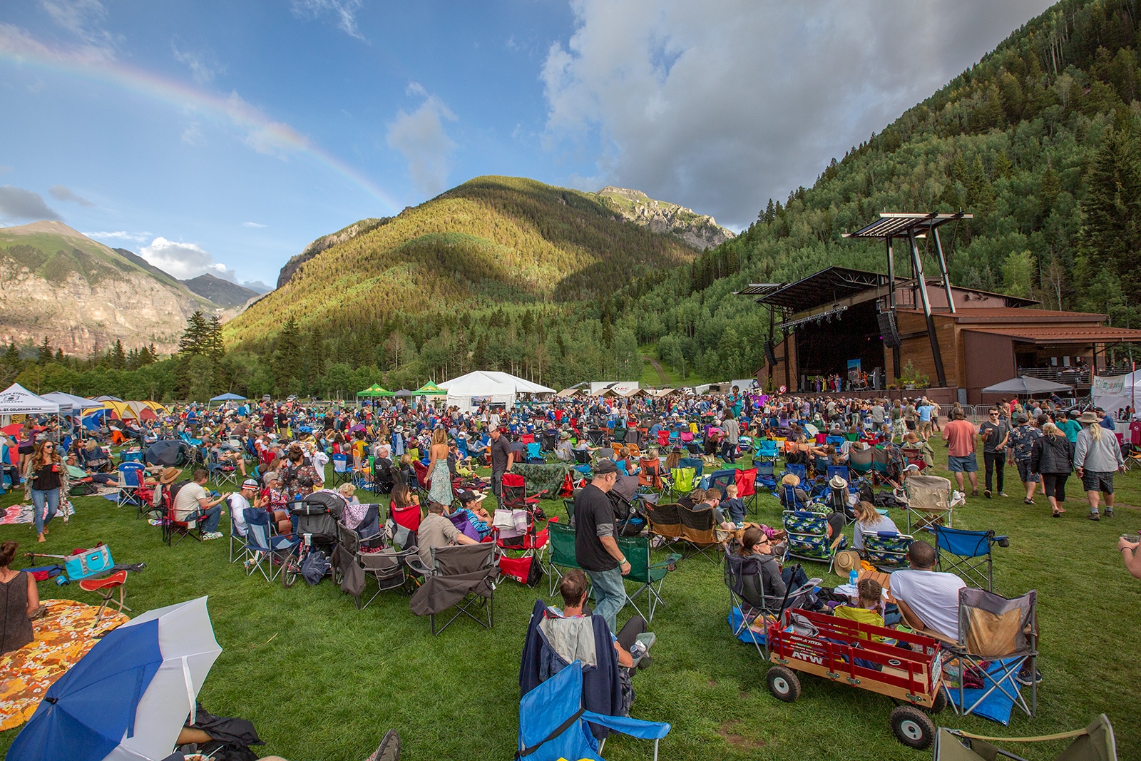 Image of attendees at the Telluride Jazz Festival in Colorado