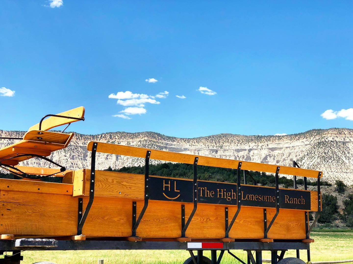 Image of The High Lonesome Ranch's wagon in De Beque, Colorado