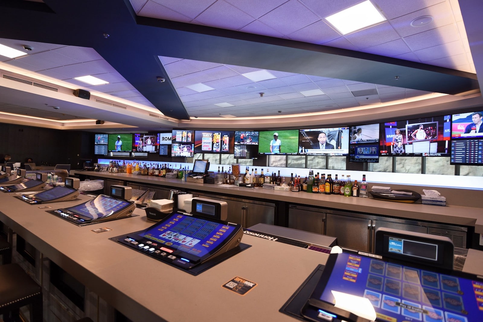 Image of the sportsbook area at The Lodge Casino in Black Hawk, Colorado