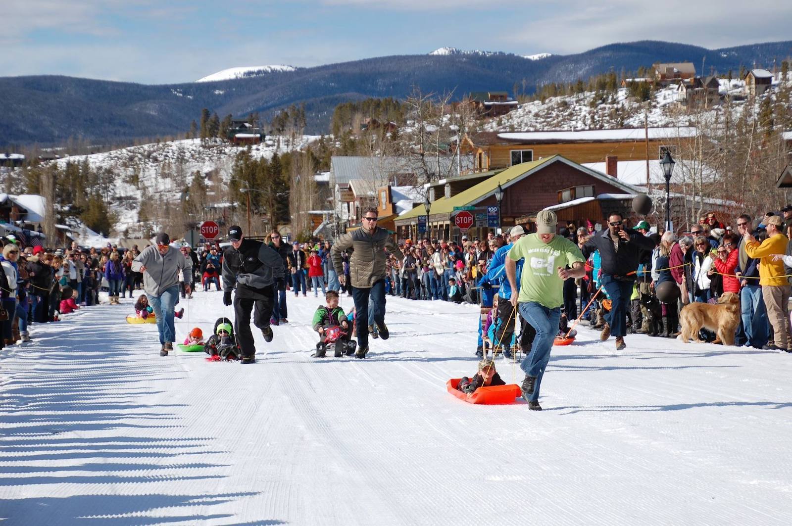 Image of people participating in the Winter Carnival in Grand Lake, Colorado