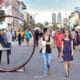 Image of people strolling through the Art District on Santa Fe in Denver, Colorado