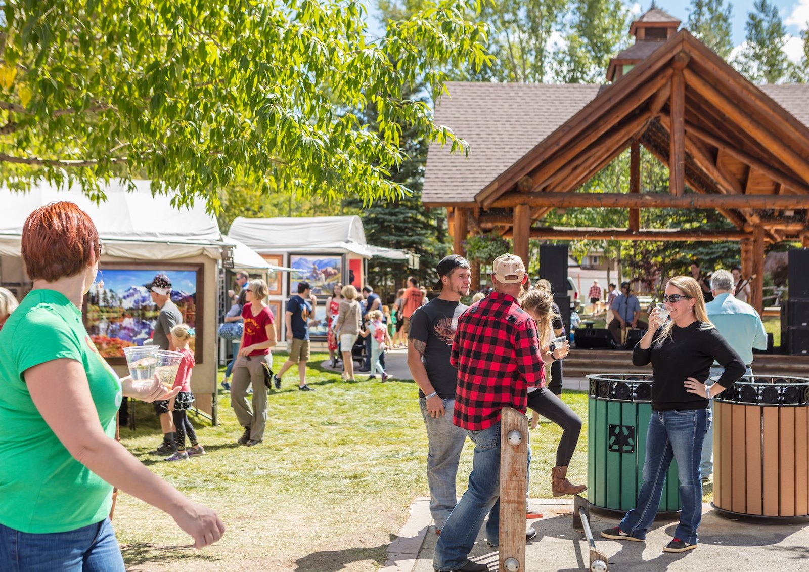 Image of people at Arts at Altitude Art Show in Frisco, Colorado