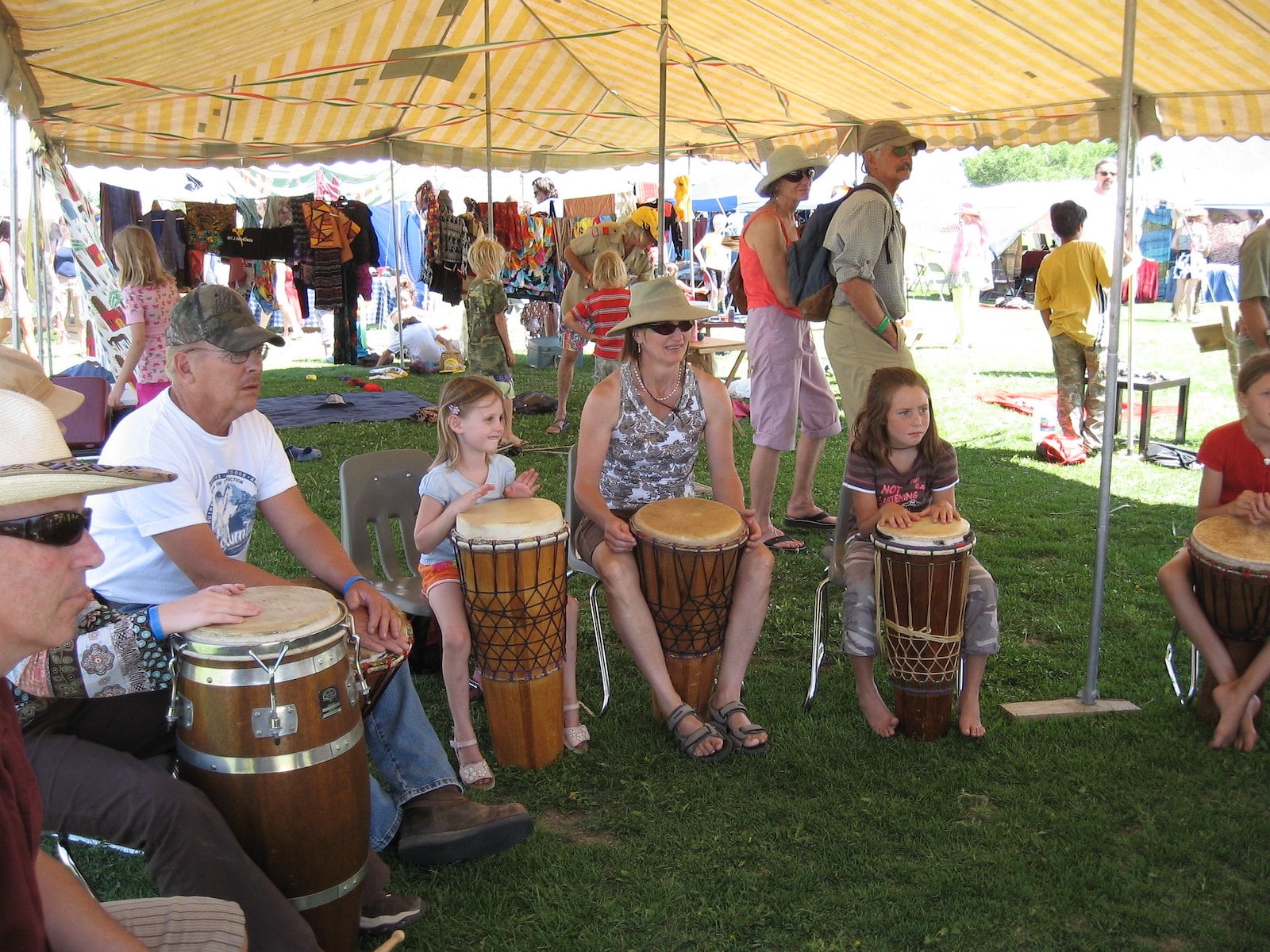 Image of people playing instruments at the Crestone Music Festival in Colorado