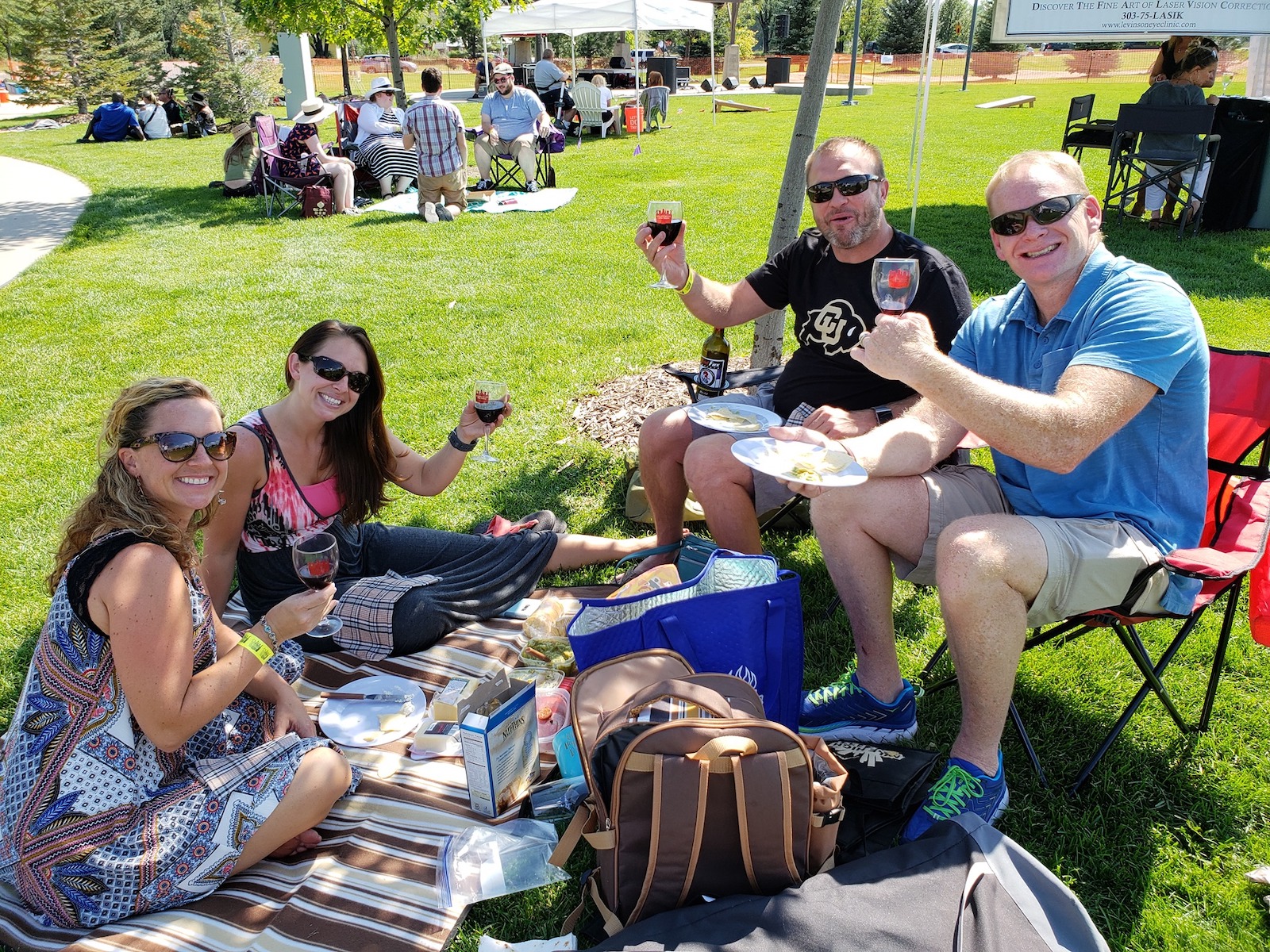 Image of people drinking at Estes Park Wine Festival in Colorado