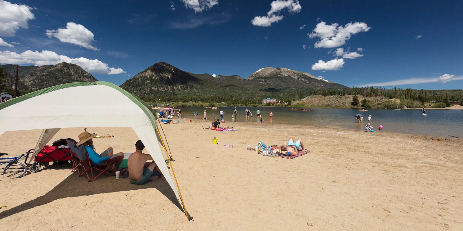 Image of people at a beach in Frisco, Colorado