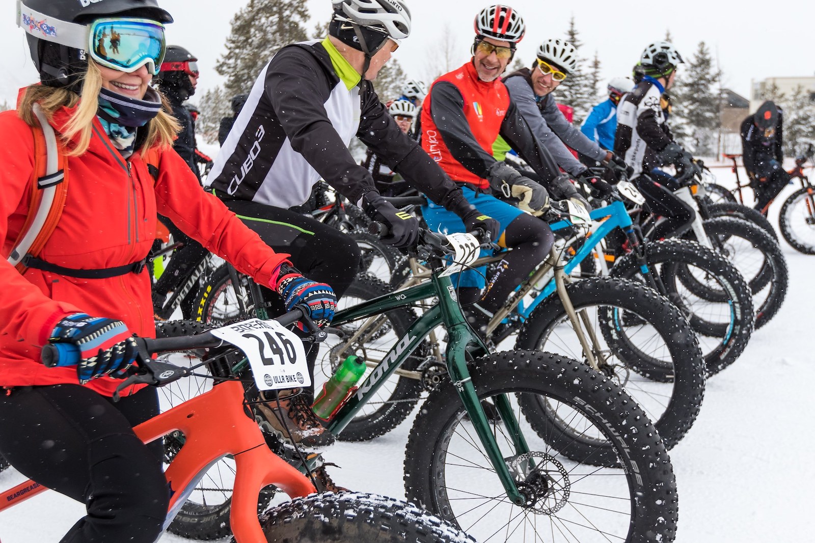 Image of people at the Frisco Freeze Winter Fat Bike Race in Colorado