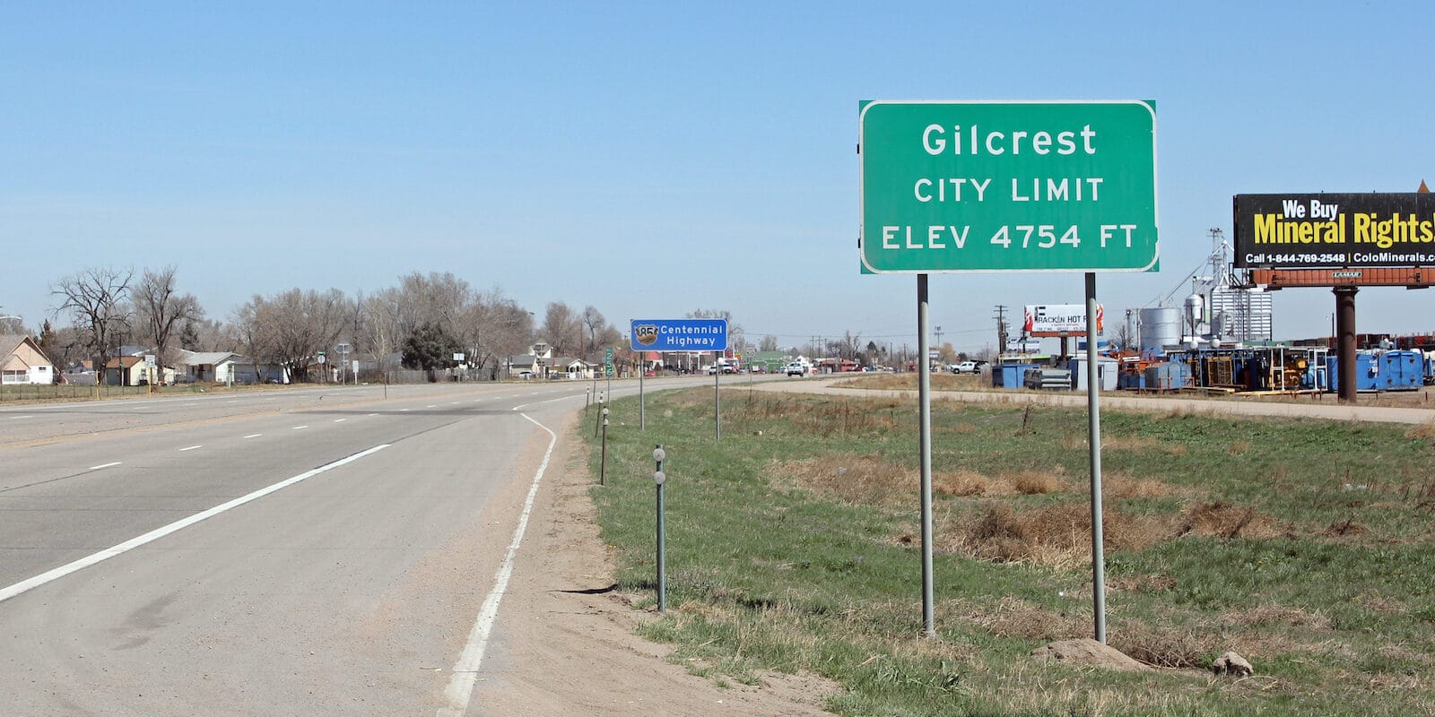 Gilcrest Colorado City Limit Sign