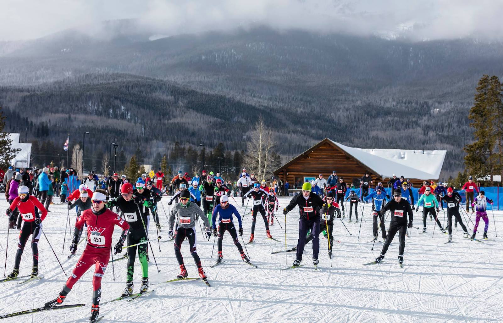 Image of skiers at the Gold Rush Nordic Races in Frisco, Colorado