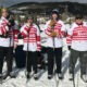 Image of some of the players from the Pond Hockey Classic in Grand Lake, Colorado