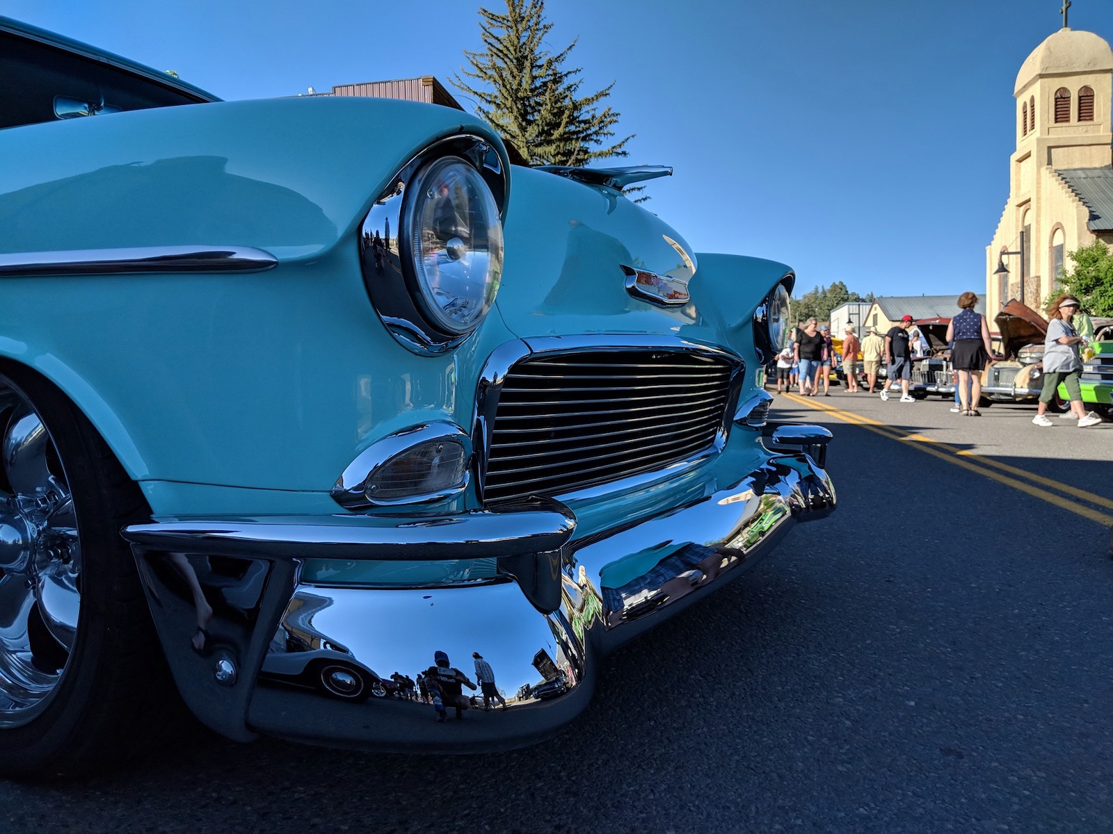 Image of a vintage car at the Pagosa Springs Car Show in Colorado