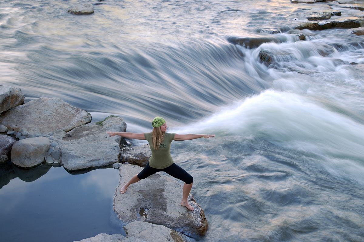 Image of a woman doing yoga in Pagosa Springs, Colorado