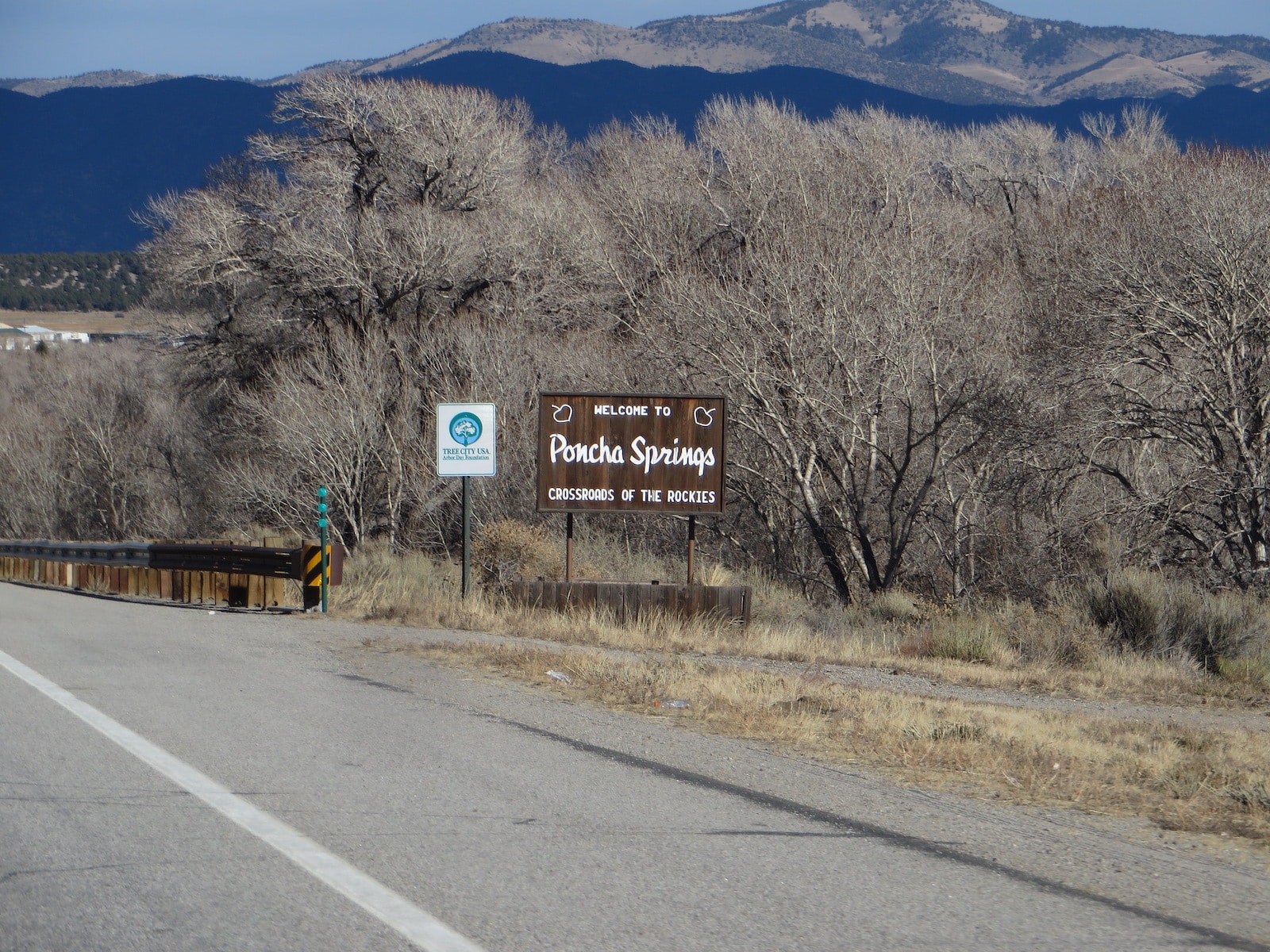 Poncha Springs CO Welcome Sign