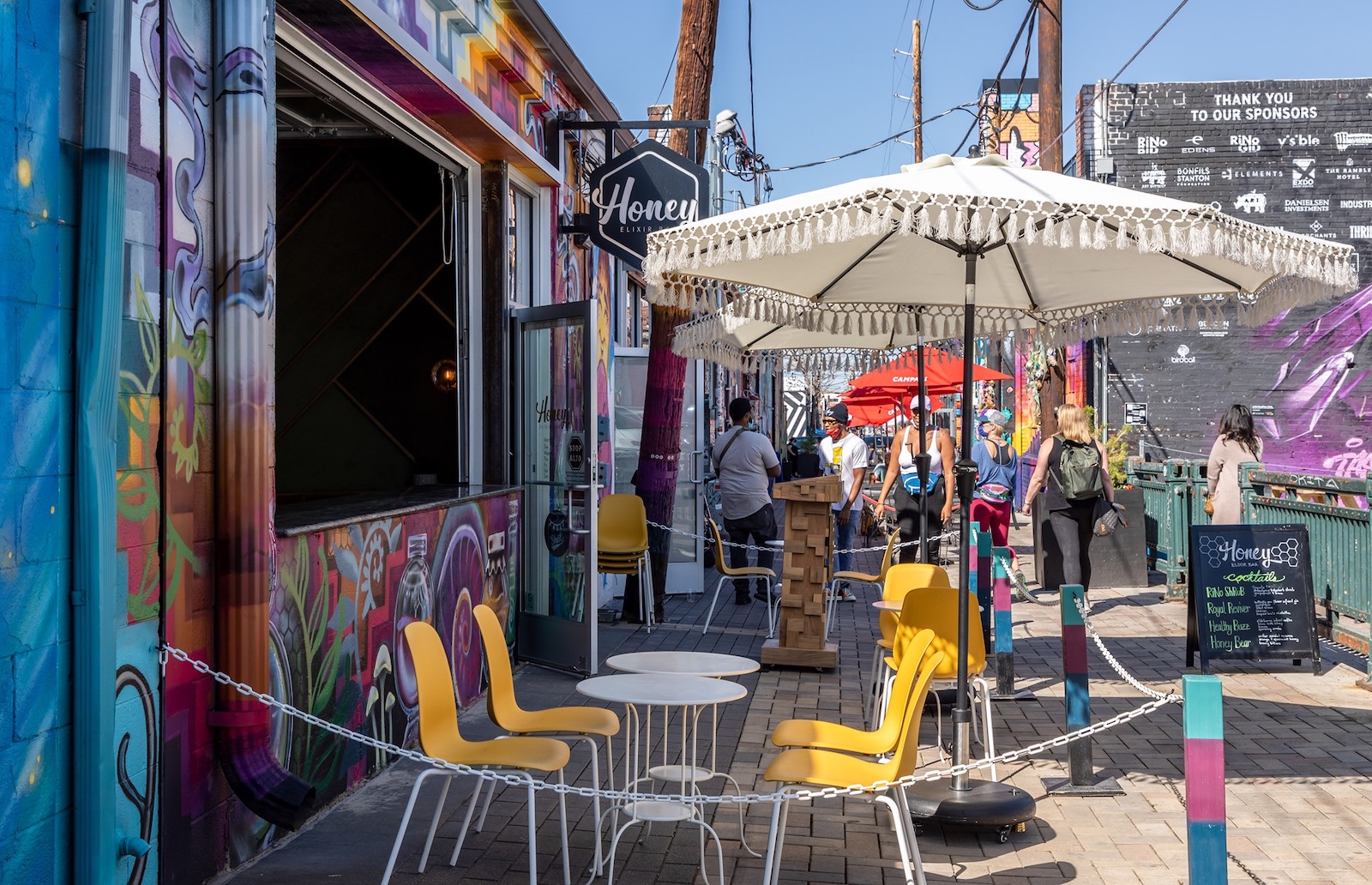 Image of a Honey Elixir Bar at RiNo River North Art District in Denver, Colorado