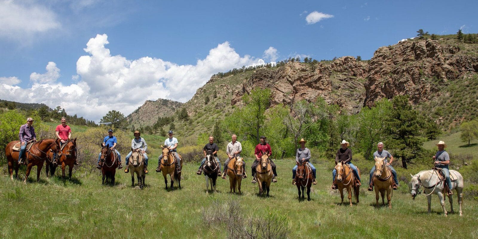 Image of people on horses at Sylvan Dale Guest Ranch in Loveland, CO