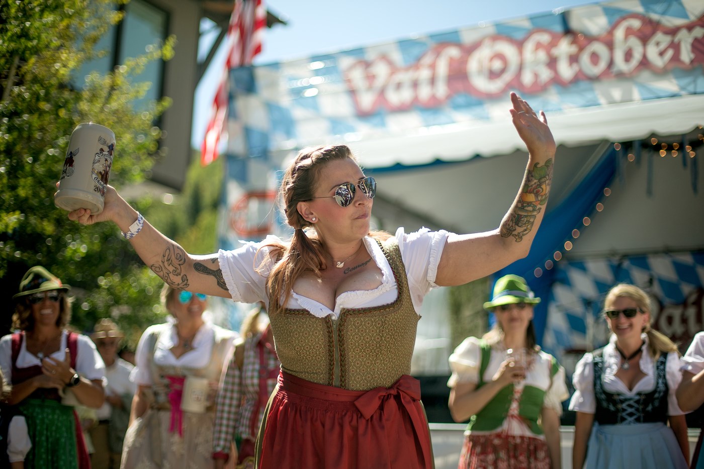 Image of a woman at Vail Oktoberfest in Vail, Colorado