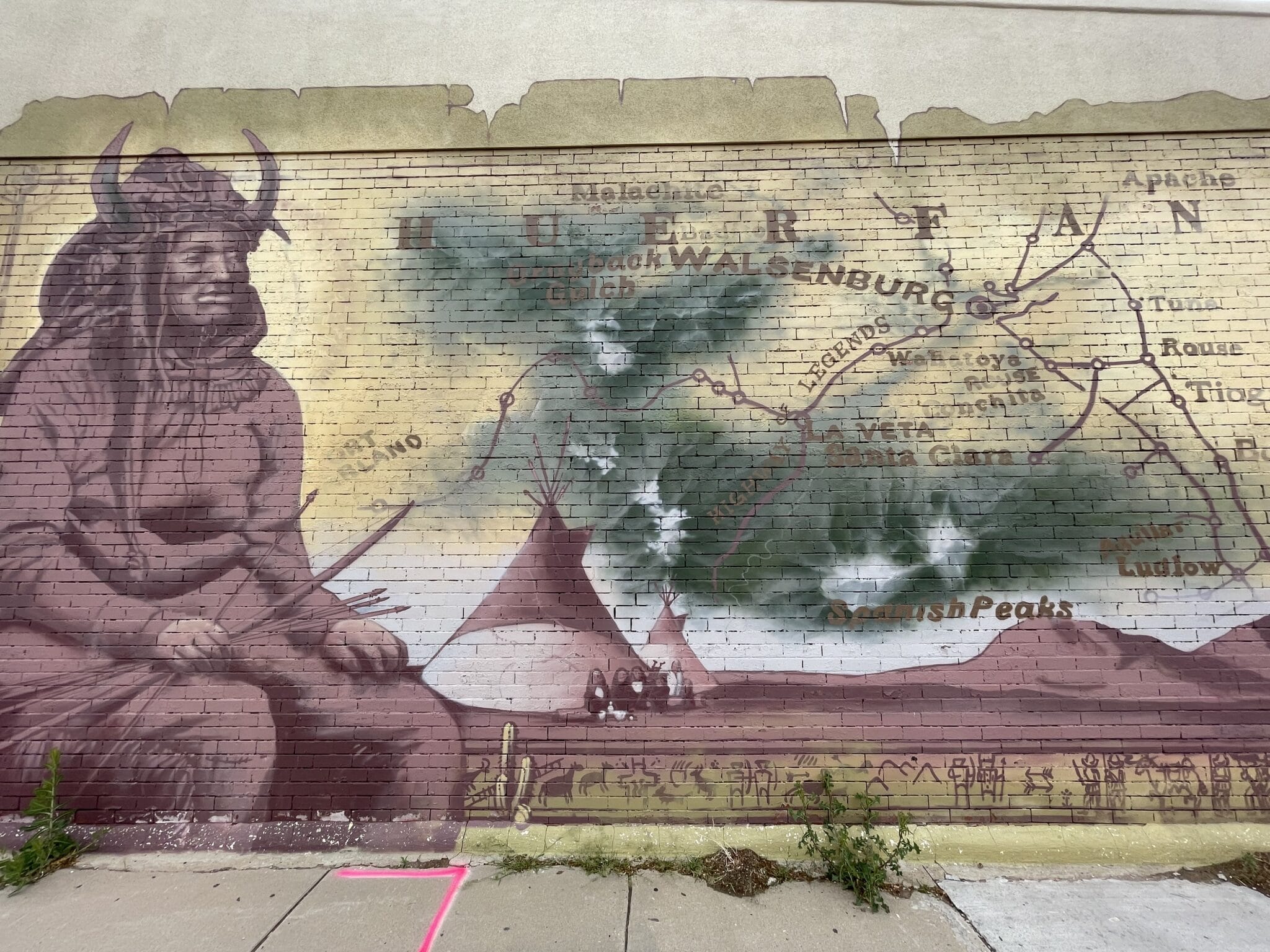 image of mural in downtown walsenburg