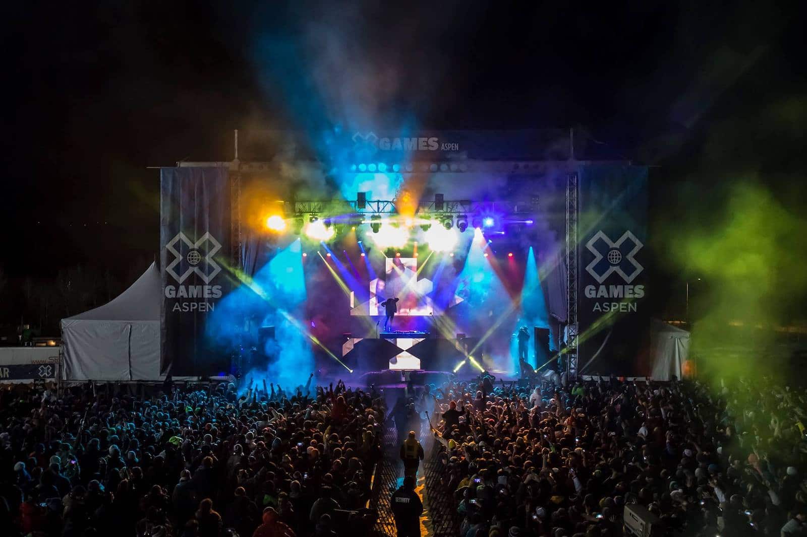 Image of the stage the Aspen X Games in Colorado