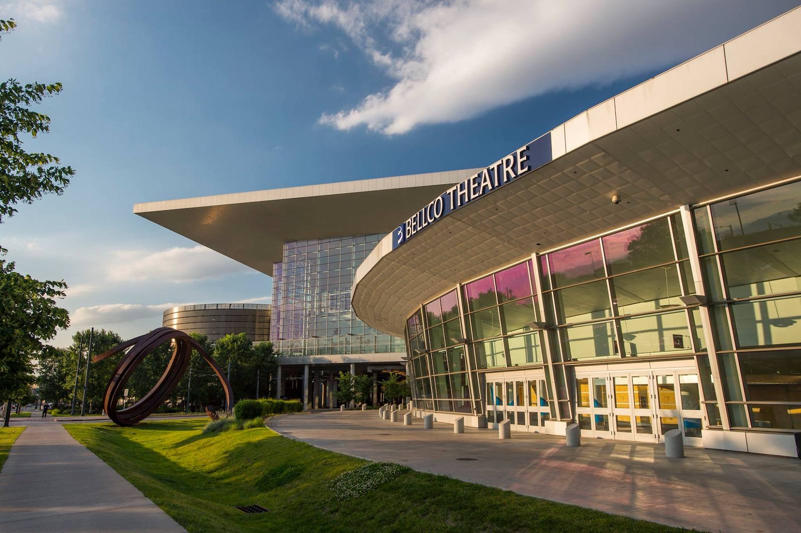 Image of the exterior of the Bellco Theatre in Denver, Colorado