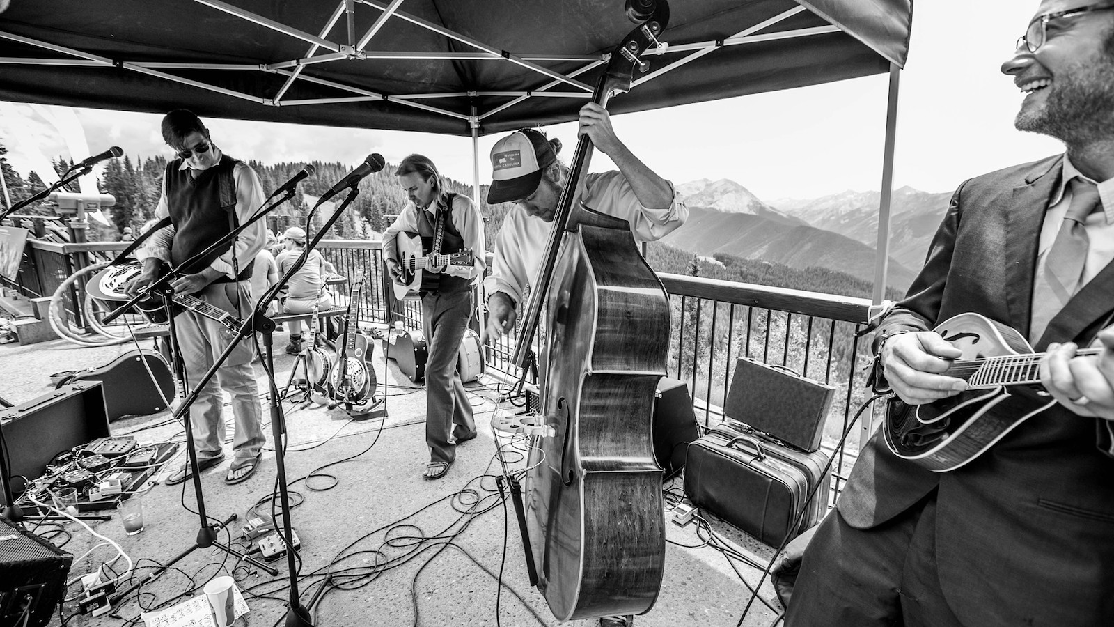 Image of a band playing bluegrass in Aspen Snowmass, Colorado