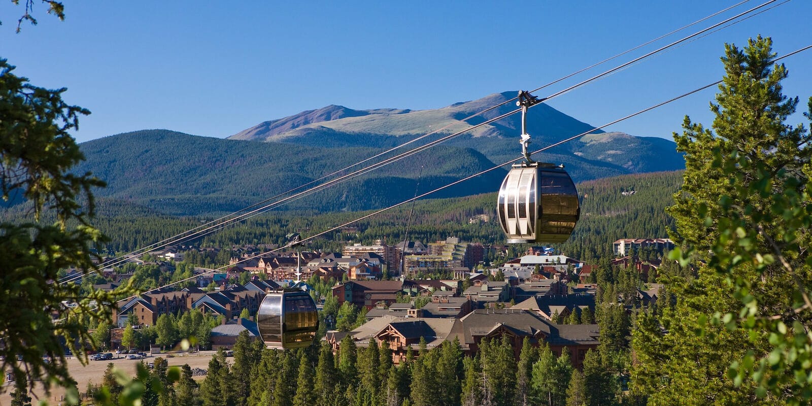 Image of the BreckConnect Gondola and Breckenridge, Colorado landscape