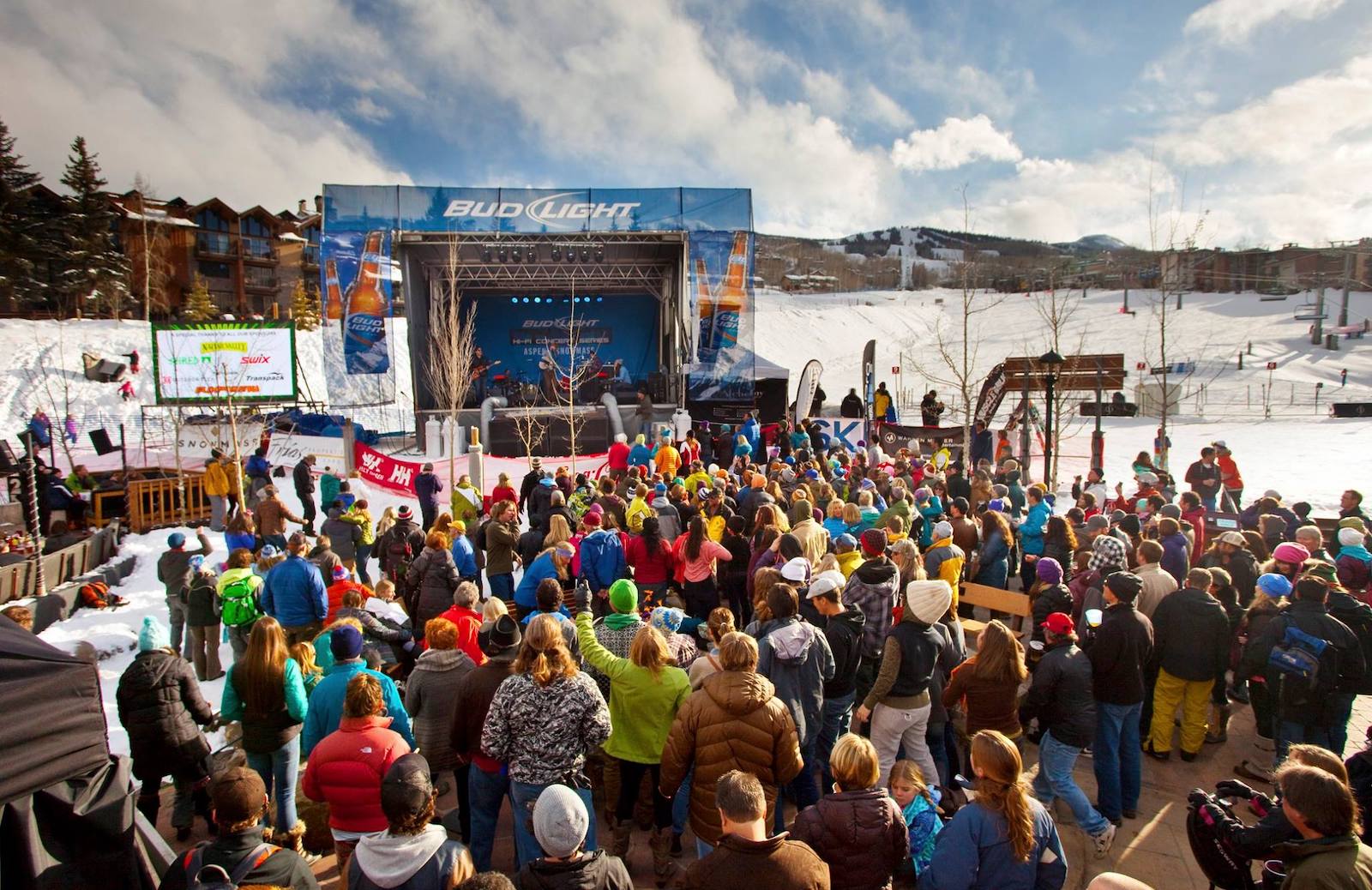 Image of people at a Bud Light Hi Fi Concert in Aspen Snowmass, Colorado