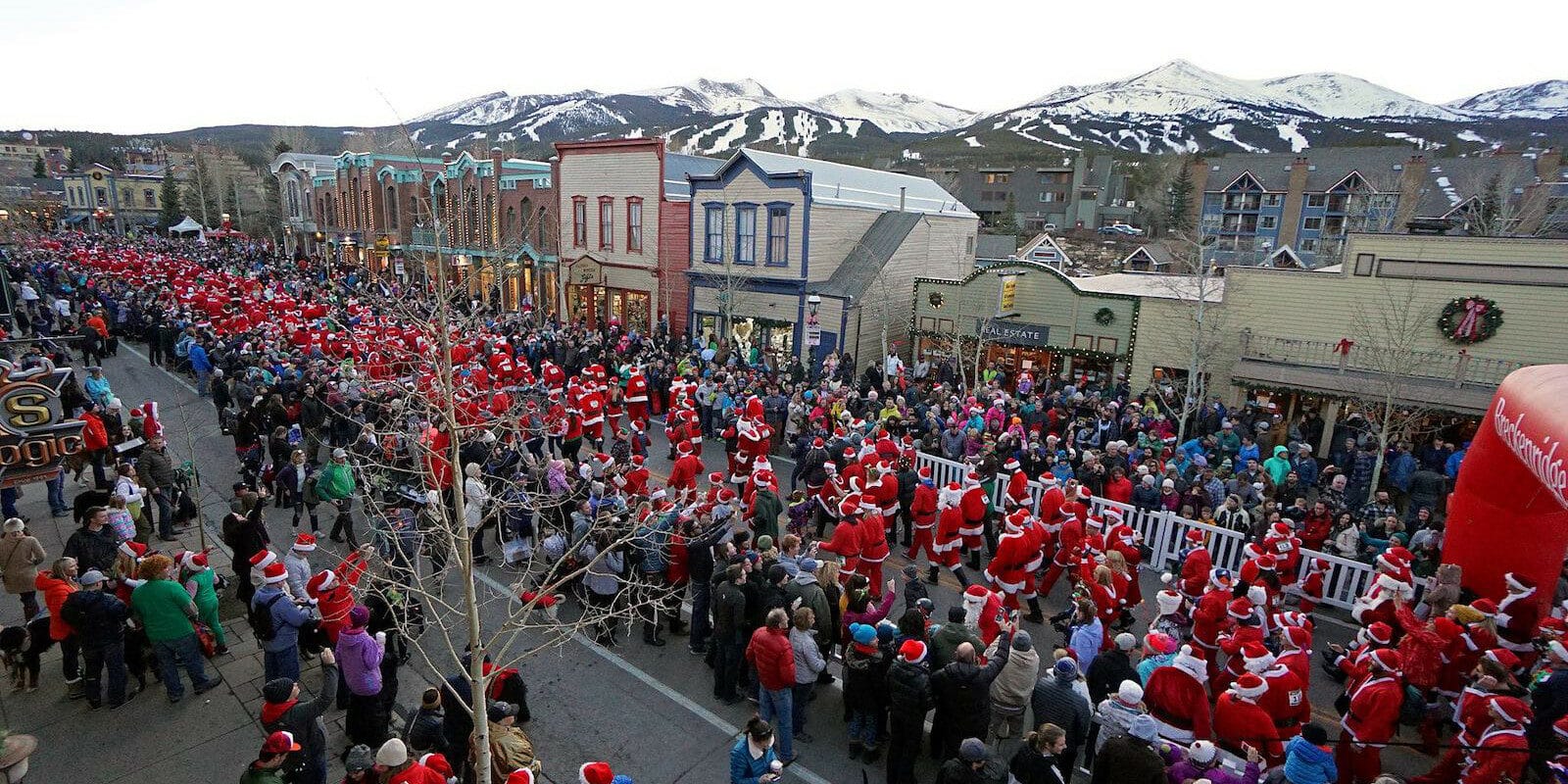 Image of the Santa Race in Breckenridge, Colorado