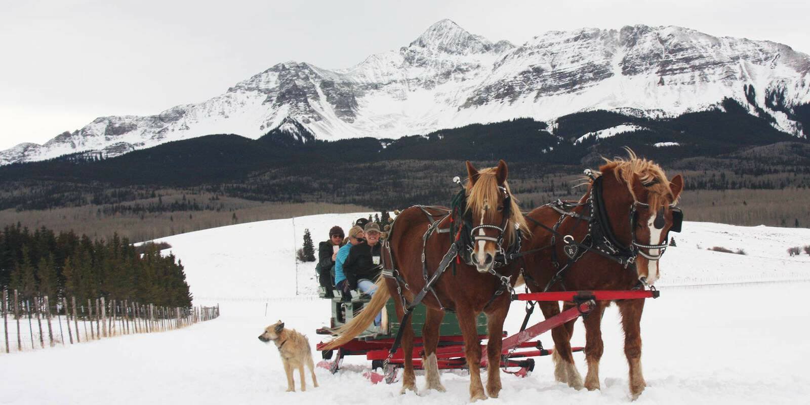 Image of a Sleigh at the Old Fashioned Christmas in Telluride, Colorado