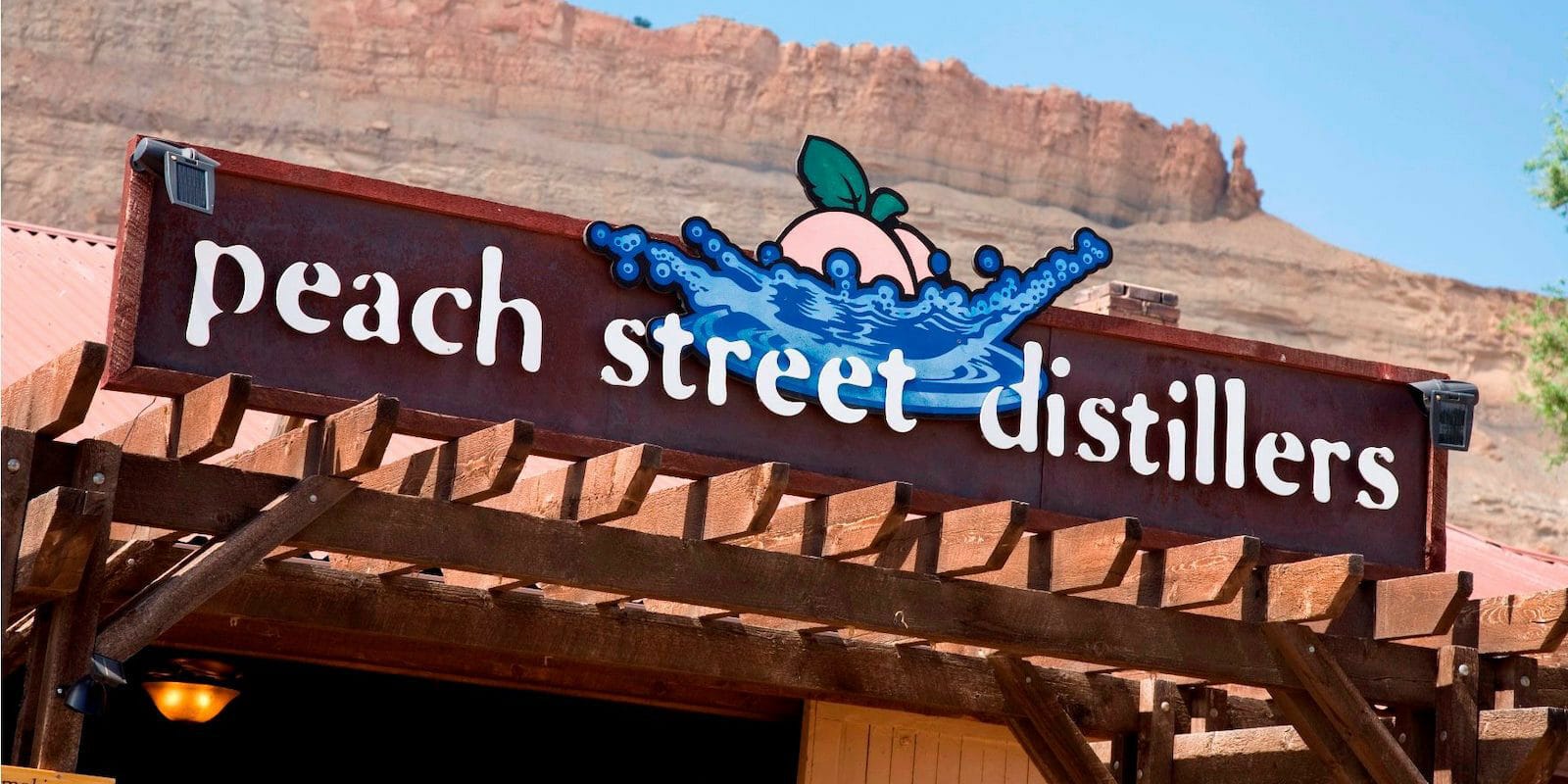 Image of the Peach Street Distillers sign