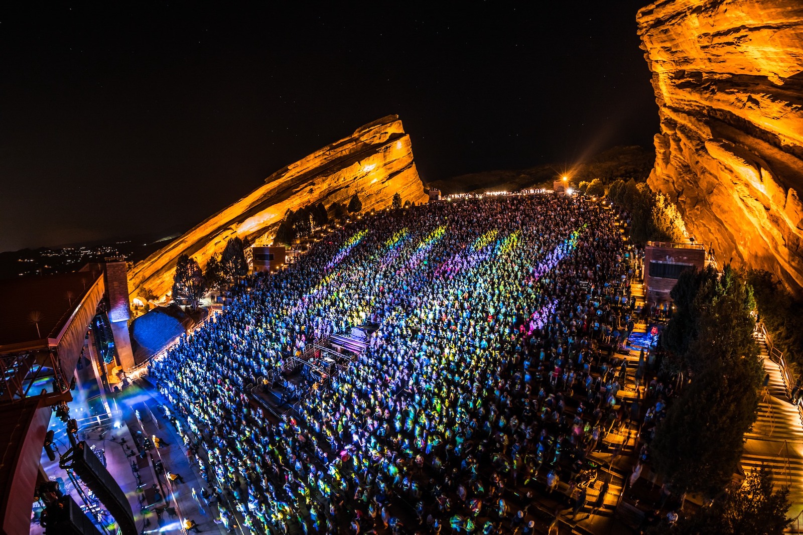 Image of the Red Rocks Amphitheater in Morrison, Colorado 