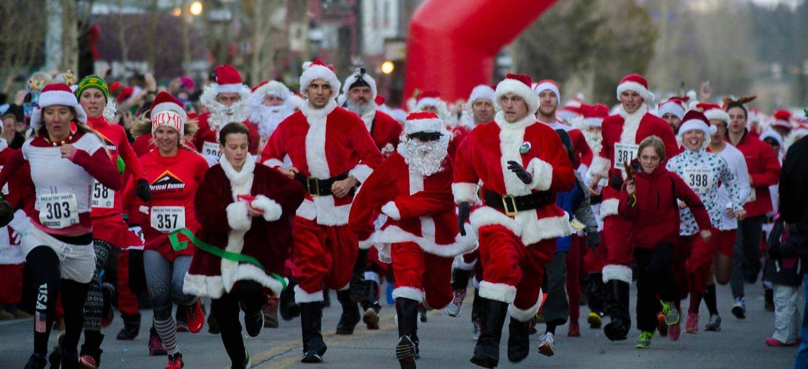 Image of the Santa Race in Breckenridge, Colorado