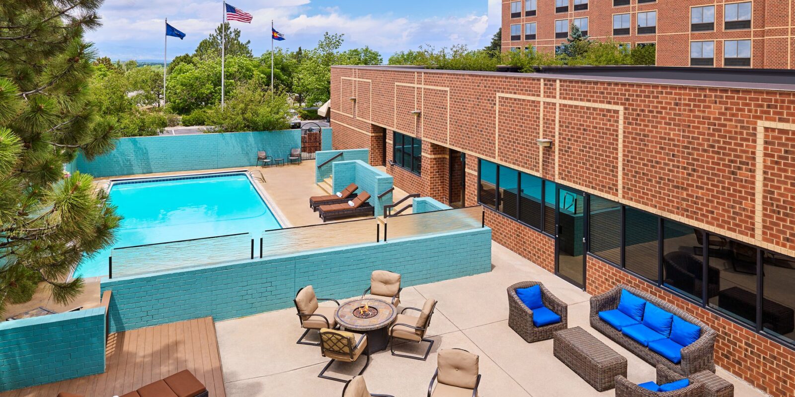 pool area at the sheraton hotel in greenwood village