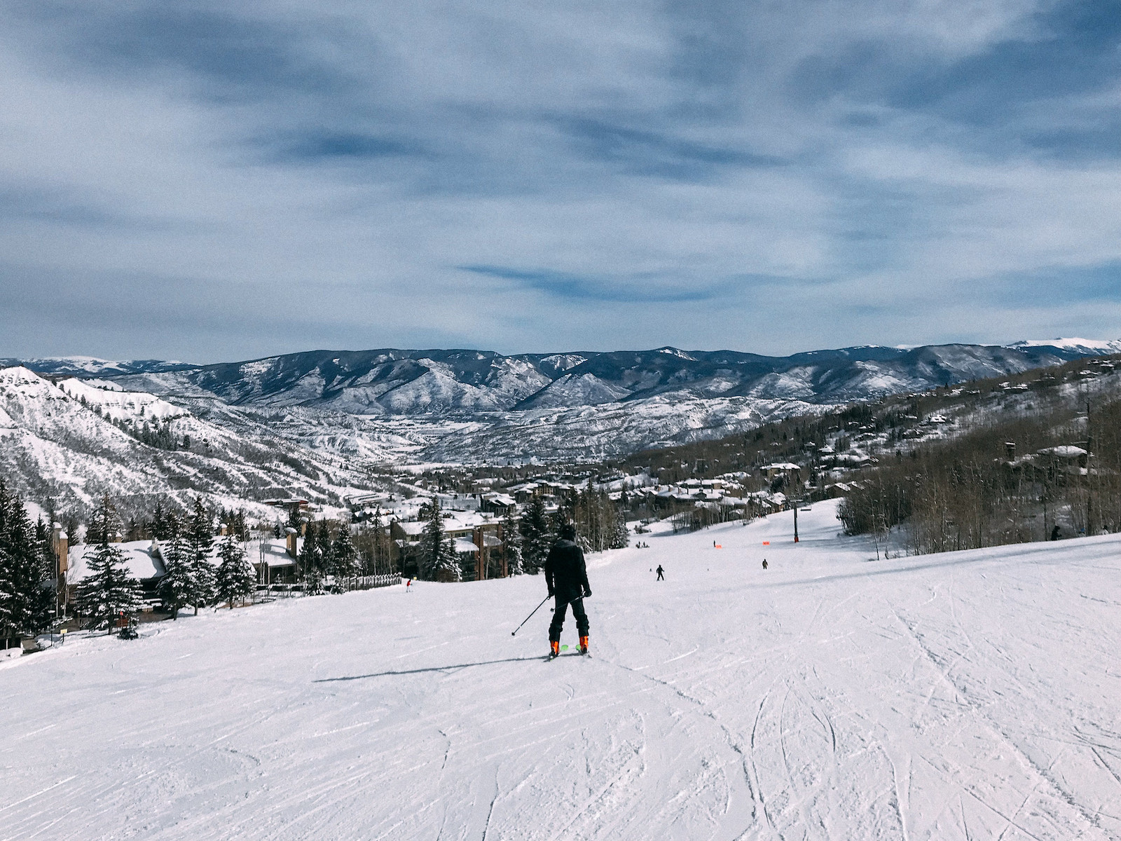 Image of a person skiing at Snowmass in Aspen, Colorado